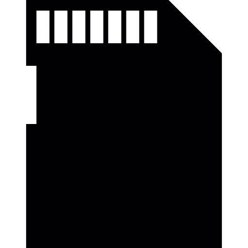 Micro sd card file storage storage device technology icon