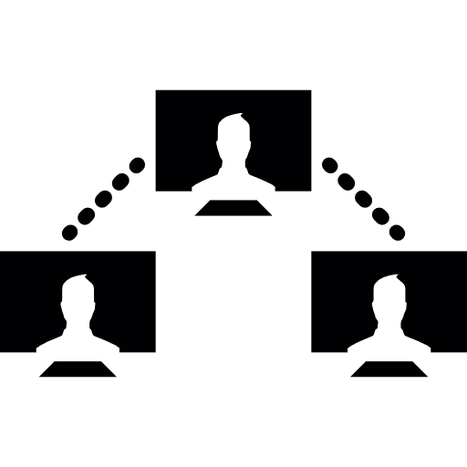 Networking screen connections network icon