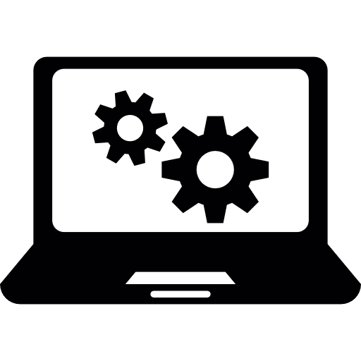 Laptop settings monitor technology icon