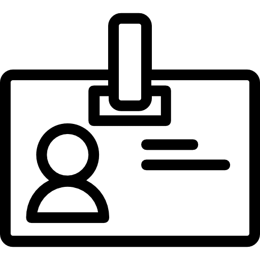 Identification business business and finance identity icon