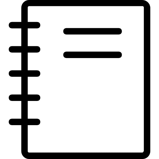 Notebook address book business and finance business icon