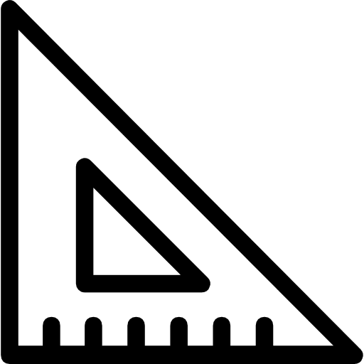 Ruler geometry education ruler icon Ruler geometry education ruler icon