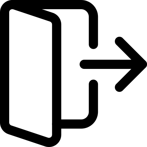 Logout signs get out security icon