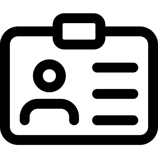 Name pass identity pay card icon