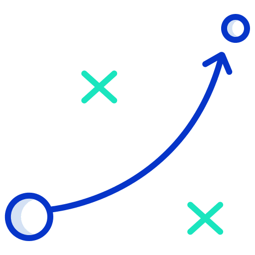 Business strategy end to end process business strategy icon
