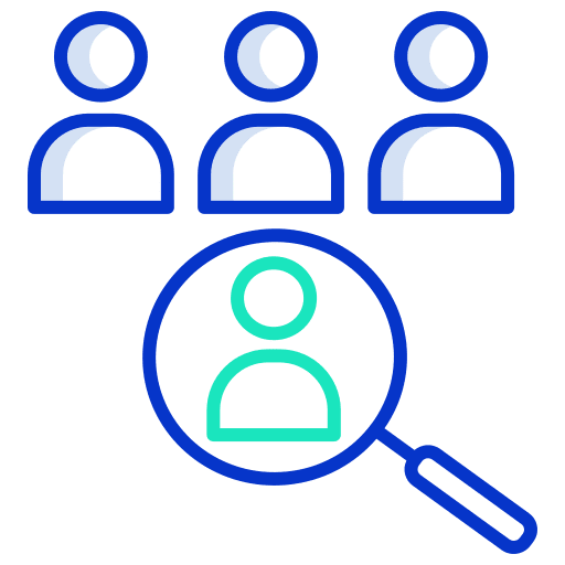 Human resources recruitment user identify icon