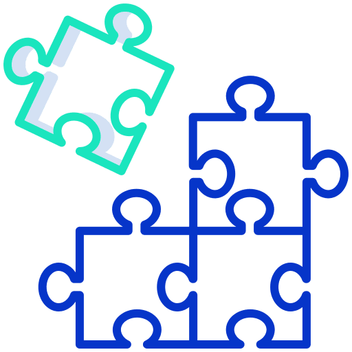 Jigsaw plan business and finance jigsaw icon