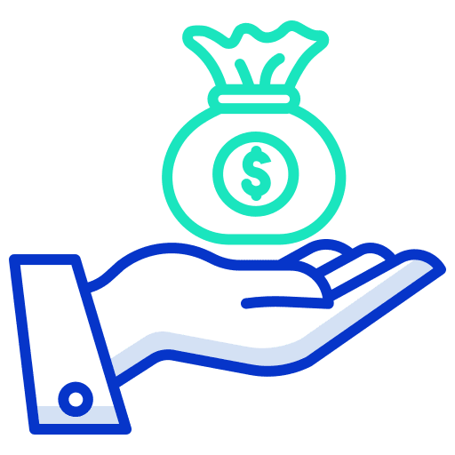 Money bag budget revenue money bag icon