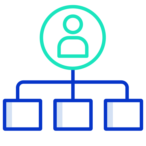 Organization chart organization chart head business and finance icon