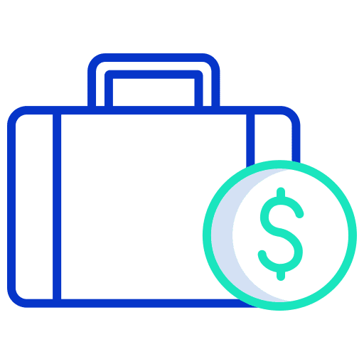 Budget business business and finance suitcase icon