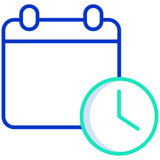 Date time and date time administration icon