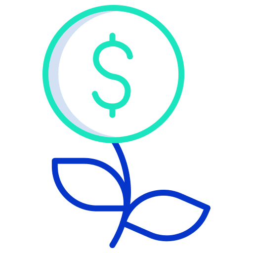Weak weak business and finance plant icon
