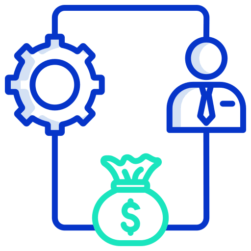 Business manager cogwheel business icon