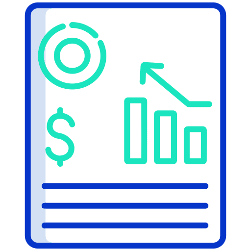 Financial statistics finance business icon