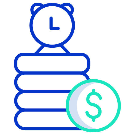 Investment business and finance clock investment icon