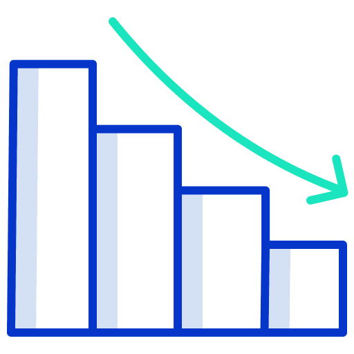 Loss stats business and finance loss icon