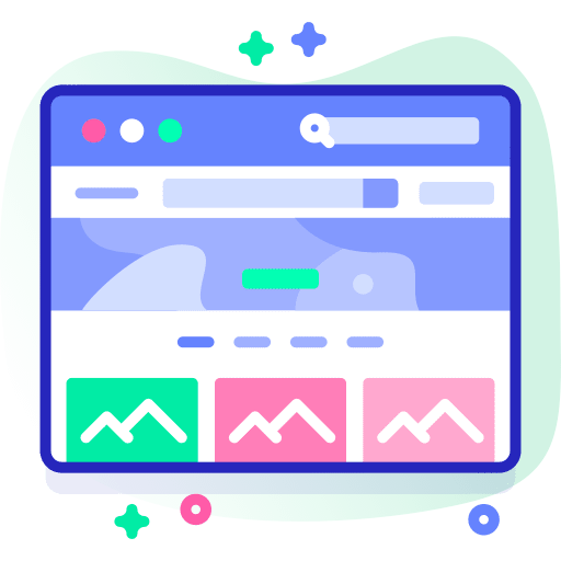 User interface smartphone section layout icon