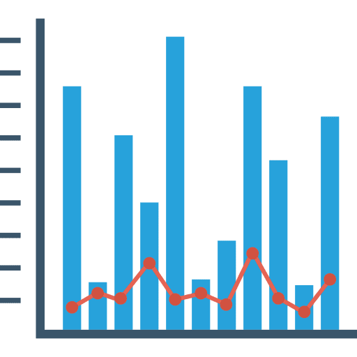 Graph bar benefit diagram business and finance icon