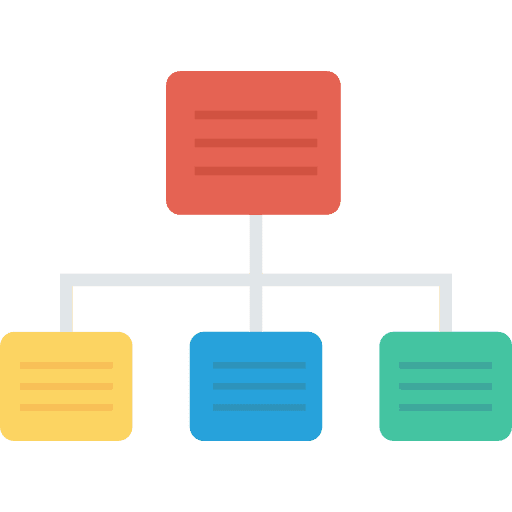 Network connection plan flow chart network connection icon