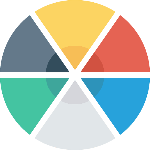 Pie chart circular circle pie graphic icon