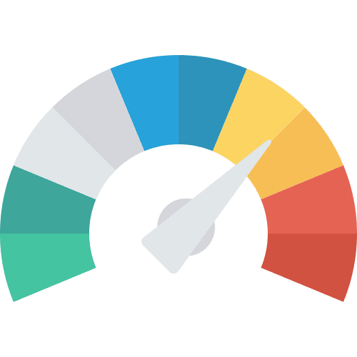 Speedometer limit meter measure icon