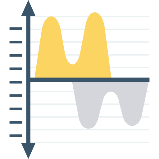 Line chart progress chart line chart growth icon