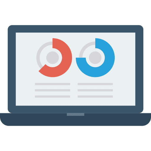 Pie chart business and finance analysis statistics icon