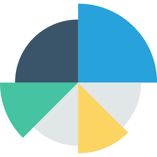 Pie graph marketing chart business icon