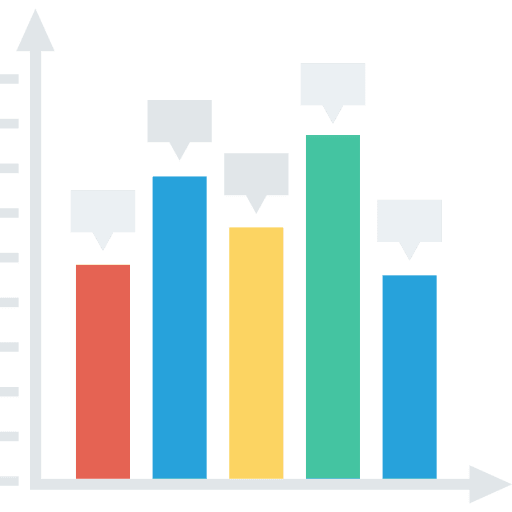 Static finances statistics business and finance icon
