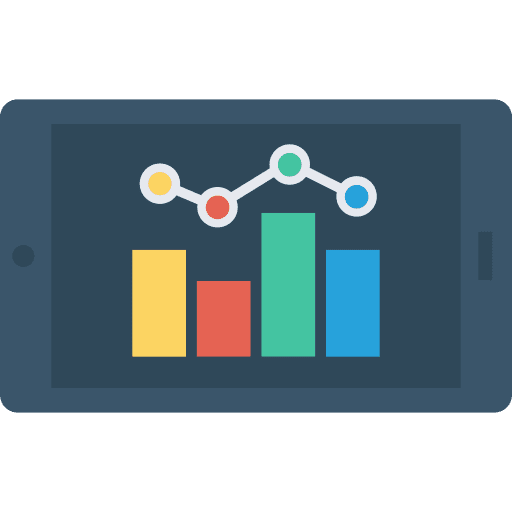 Bar chart cellphone business and finance bar chart icon