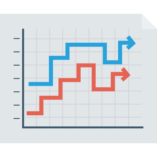 Business chart result files and folders chart icon