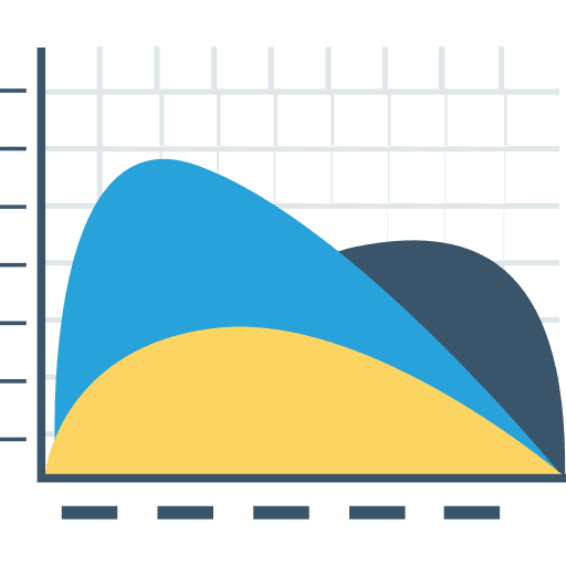 Line chart business and finance line chart graphic icon