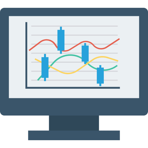 Monitor screen monitor pie chart monitor screen icon