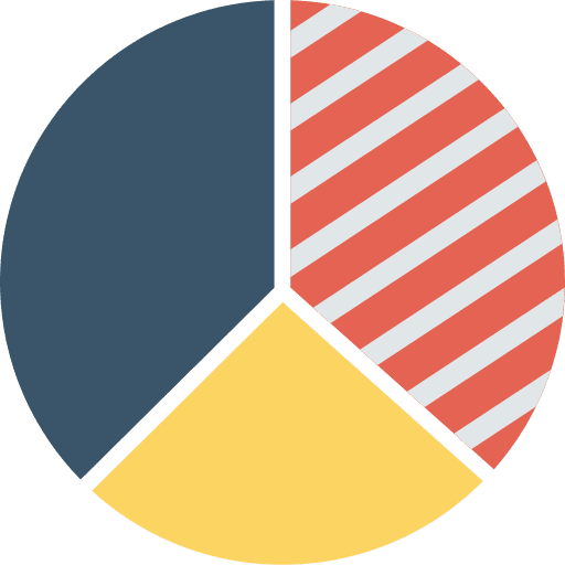 Pie chart charts presentation statistics icon
