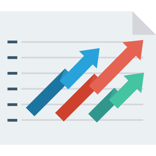Report arrow data analytics report icon