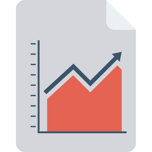 Bar chart financial graphic statistics icon
