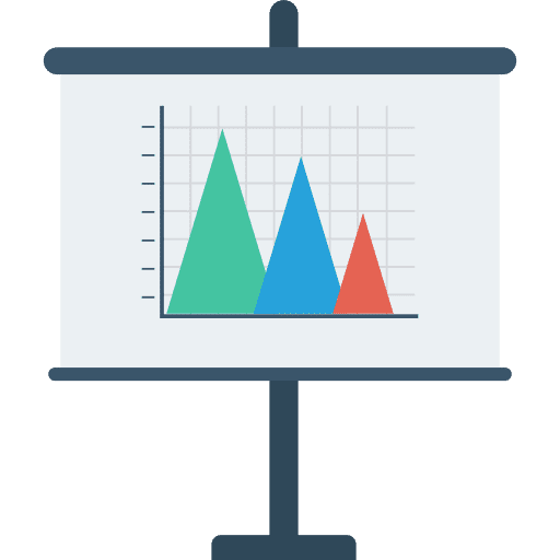 Graph finances statistics presentation icon