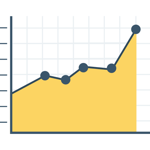 Line chart business pack graphic business and finance icon