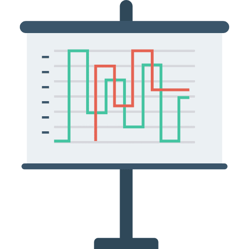 Line chart graphic line chart stats icon