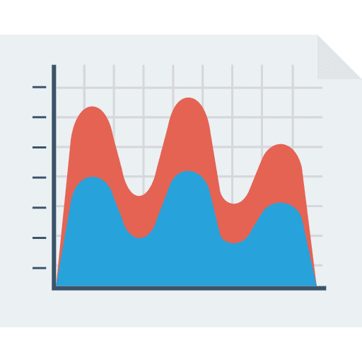Line chart line graph business report line icon