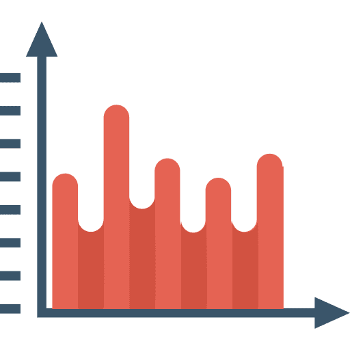 Line graph bar chart growth statistics icon