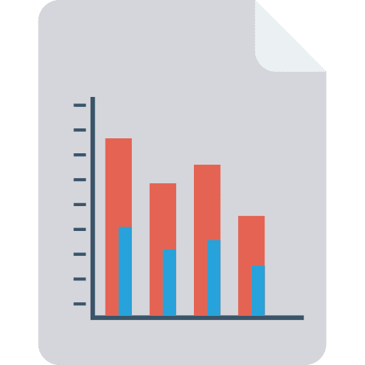 Bar graph bar chart document bar icon