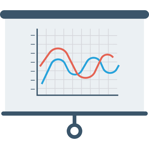 Line chart world financial finances statistics icon