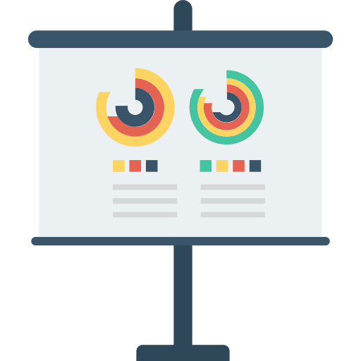 Pie chart graph board pie icon