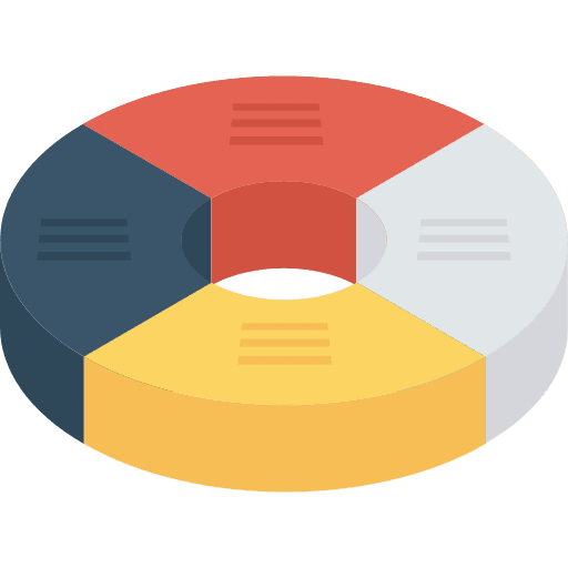 Pie chart graphic business statistics icon