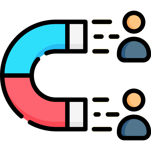 Attraction attraction magnet headhunting icon