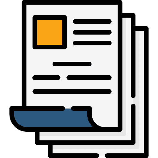 Documents records files and folders interface icon