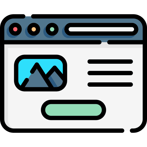 Landing page website responsive landing page icon