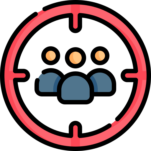 Target audience segmentation people business icon Target audience segmentation people business icon