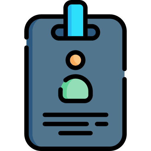 Badge identity identification pass icon Badge identity identification pass icon
